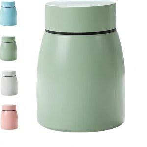 Green 11oz Compact Insulated Tumbler, Macaron Color Leak-Proof Portable Coffee Cup