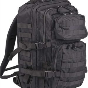 Unisex Assault Pack - Rugged Durable Lightweight Ergonomic Versatile Tactical Outdoor Camping Hiking Backpack with Adjustable Padded Shoulder Straps &  Loops, Black, 36L