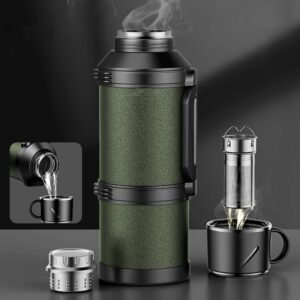 Stainless Steel Large Capacity Insulated Flask, 4000ml Outdoor Car Travel Equipment