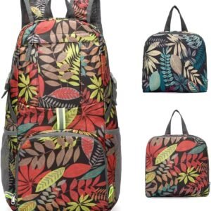 Lightweight Packable Backpack Durable Travel Daypack Camping Beach Sports Daypack Bag Small Hiking Outdoor Foldable Backpack (Red)