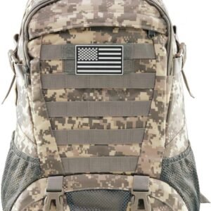 Tactical Backpack for Men Hiking Day Pack  Military Rucksack Waterproof 30L EDC Bag with USA Flag Patch