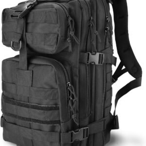 Military Tactical Backpack, 35L Large Capacity Rucksacks 2 Day Army Assault Pack Go Bag for Hunting, Trekking, Camping and Other Outdoor Activities -Black